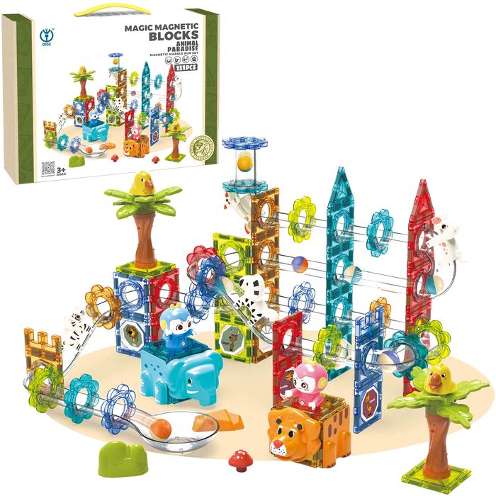 Klocki Magnetyczne Tor 151 Elementów. Nowy Produkt