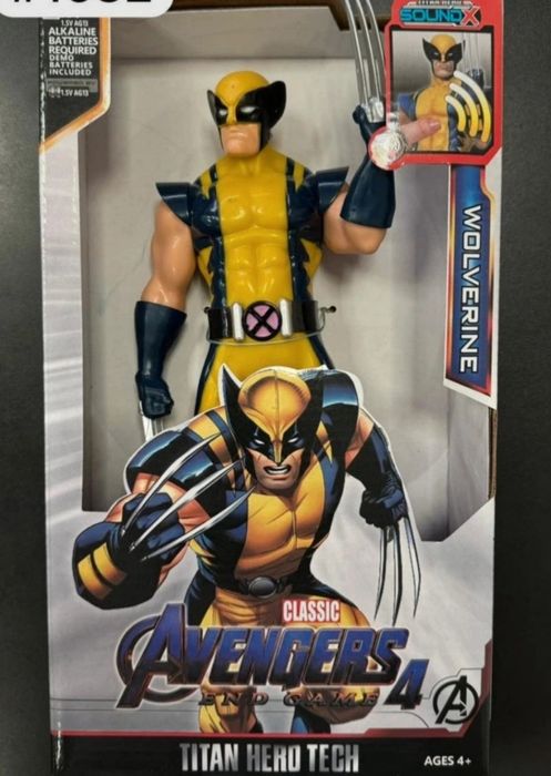 Nowa duża figurka Avengers Wolverine 30 cm dźwięk światło ruchoma