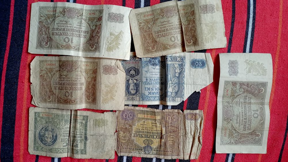 Banknoty stare. Lata 30te.