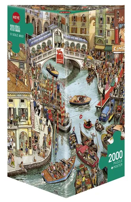 Puzzle 2000 elementów. O Sole Mio ! + plakat. Heye