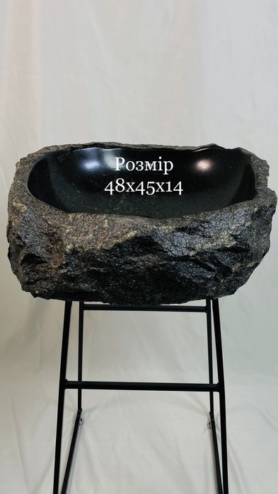 Раковина из натурального камня гранит Накладной умывальник из камня