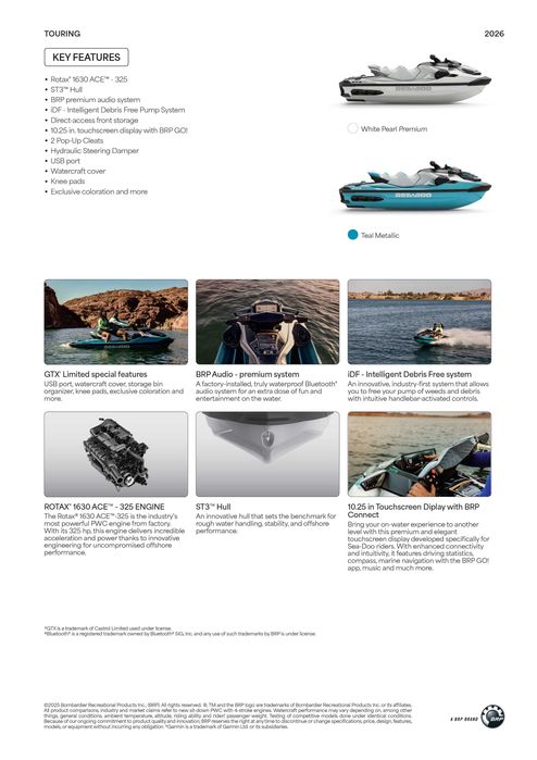 Skuter wodny Sea Doo GTX LTD 325 iDF Audio Model 2026