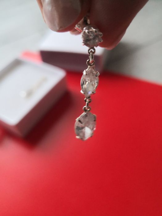 Kolczyki ślubne dl ok 3.5 cm