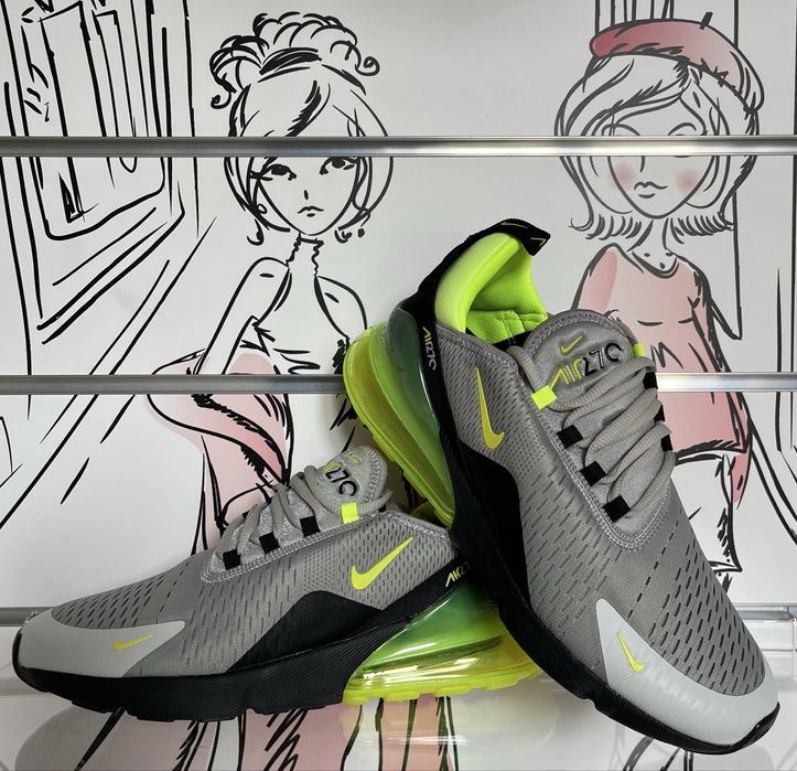 Nike Air Max 270 Wolf Grey/Volt  r43