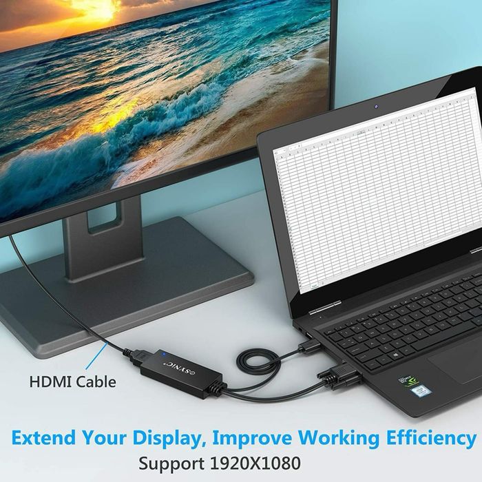 Відеоадаптер eSynic VC049 1080P VGA на HDMI HD HDTV