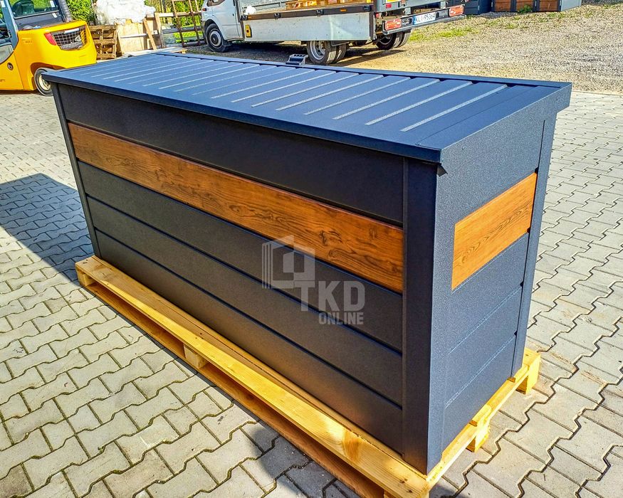 Zabudowa Koszy Na Śmieci Wiata Obudowa  235X65X110 Cm 4X120L  Tkd350