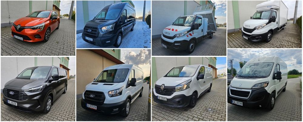 Wynajem/wypożyczalnia samochody osobowe, 9osobowe dostawcze RenaultTrafic