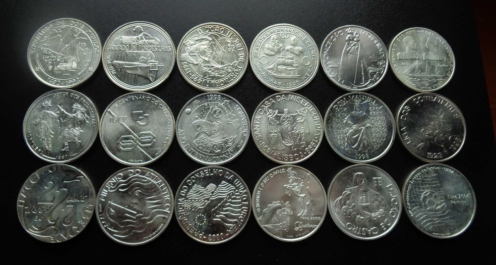Lote de 18 Moedas 1.000 Escudos Prata