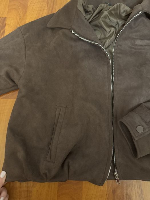 Бомбер із замші ( Італія) шоколадного кольору