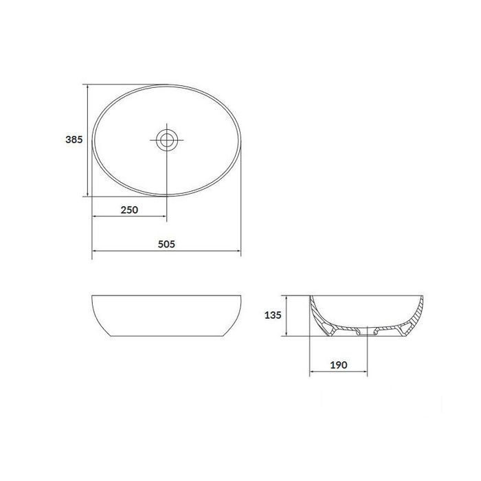 NOWA Umywalka Ceresit LARGA ELIPSA (50X38)