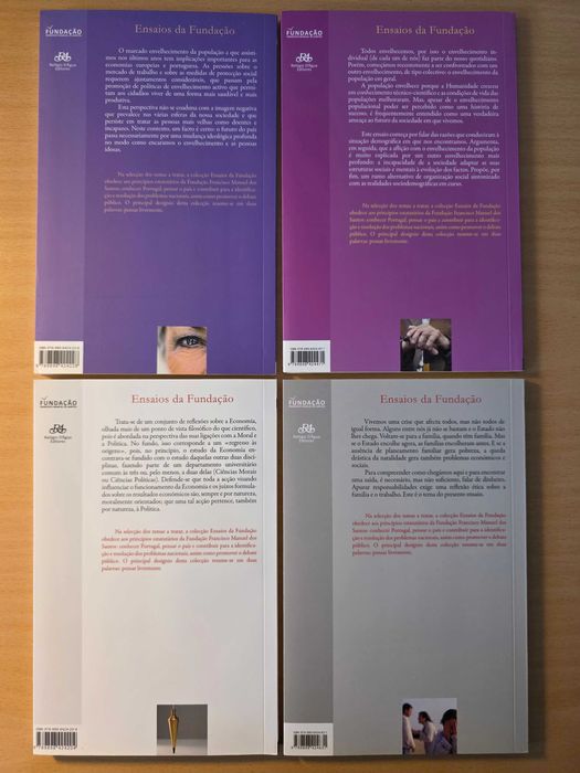 4 livros da coleção "Ensaios da Fundação Francisco Manuel de Almeida"