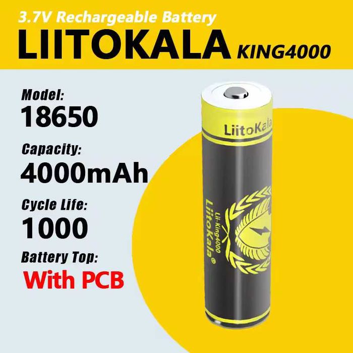 Аккумулятор 18650 LiitoKala 4000mAh (с защитой)