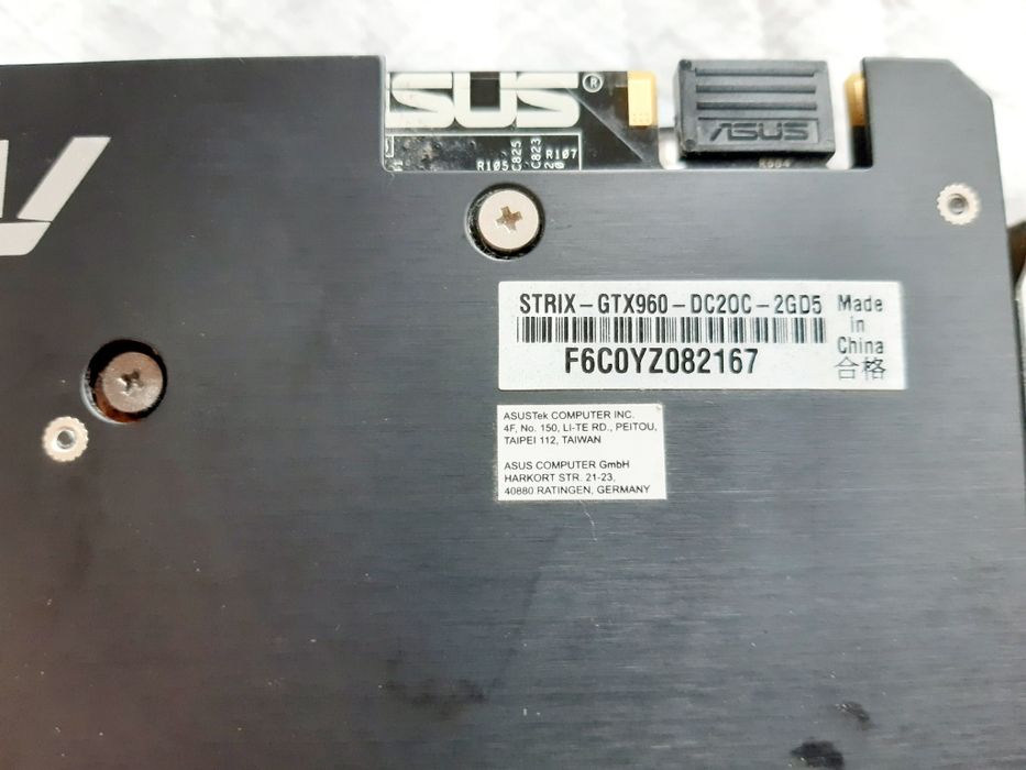 Karta graficzna ASUS STRIX GTX 960 2GB GDDR5 - sprawna
