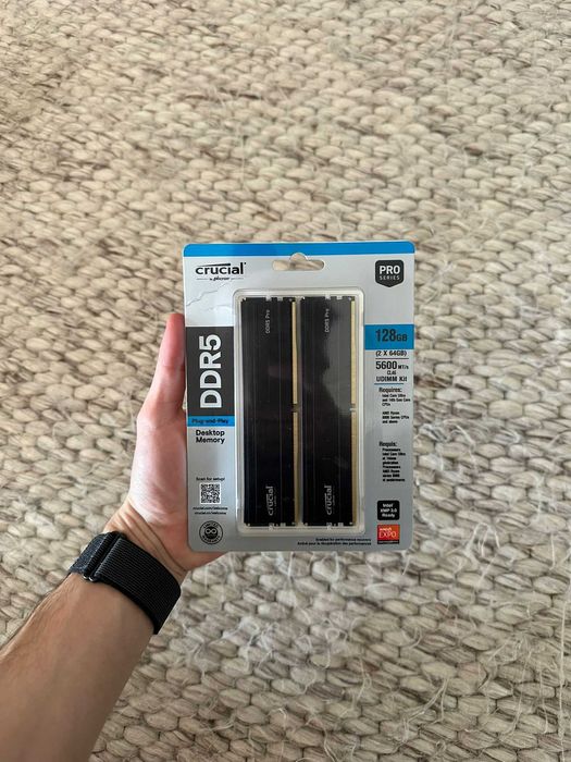 Memória RAM DDR5 128GB (2x64GB) 5600MHz CP2K64G56C46U5 Crucial Pro