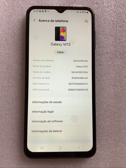 Telemovel Samsung Galaxy M13  128GB