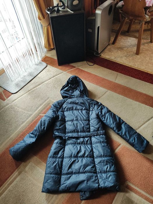 Firmowa długa kurtka / krótki płaszczyk  granat - New Design