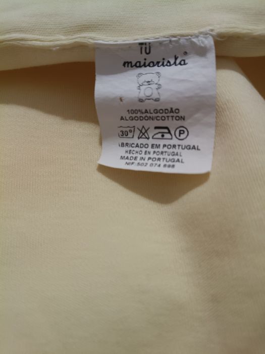 Manta/Lençol de Bebé 100% Algodão - Amarelo Pastel com Renda (Como Novo)