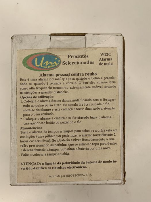Alarme de segurança pessoal