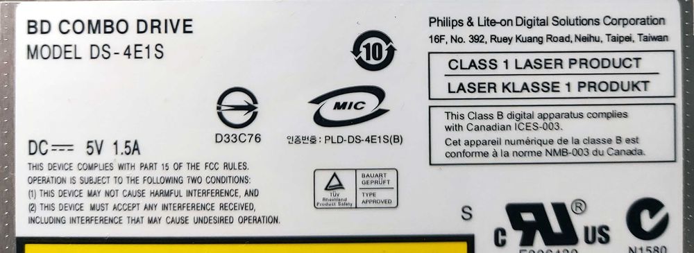 Blu-Ray PHILIPS USB zewnętrzny napęd nagrywarka DVD-RW