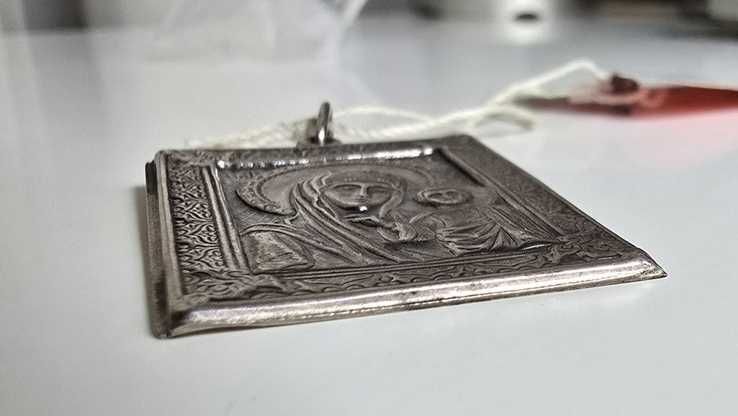 Иконка.Кулон.Ладанка.Казанская Бм.3.5*3.2см. По фото.серебро 925 по.