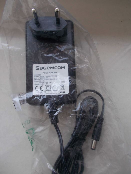 Nowy zasilacz 12V 2A Sagemcom oryginał do dekoderów NC+ kamer taśm led