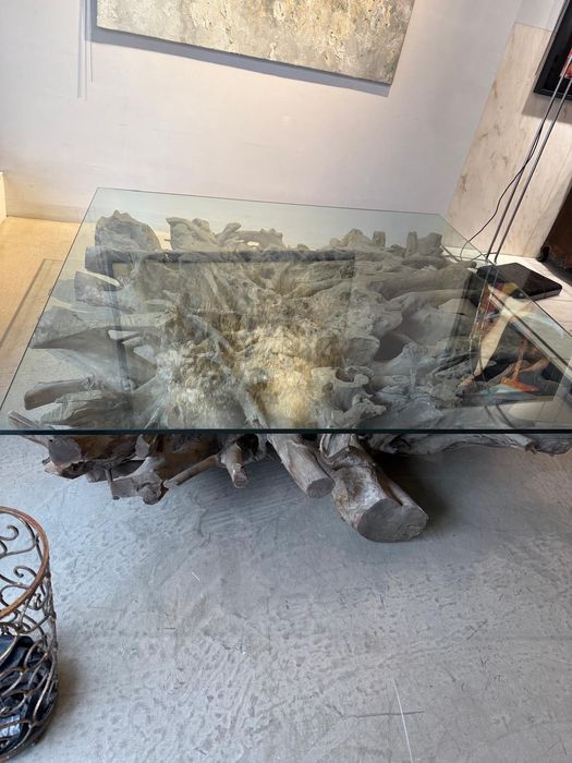 Mesa de árvore de madeira importada da amazônia