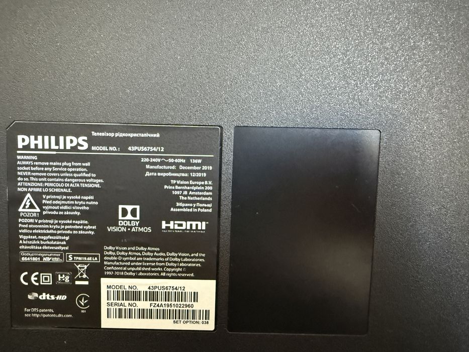 Televisão Philips 43PUS6754/12