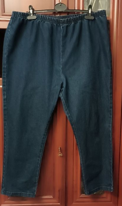 Джинси капрі бріджі шорти дуже великі темно сині р.62-64-66