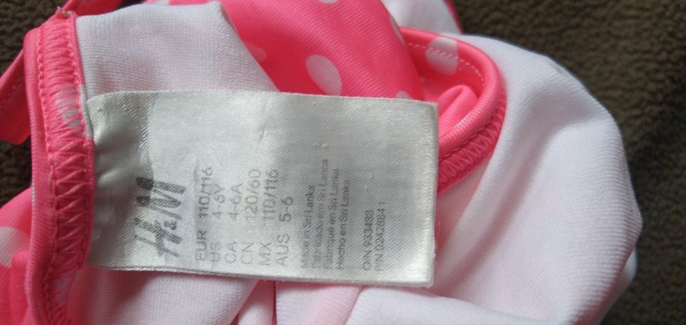 H&M strój kąpielowy jednoczęściowy rozm. 110/116