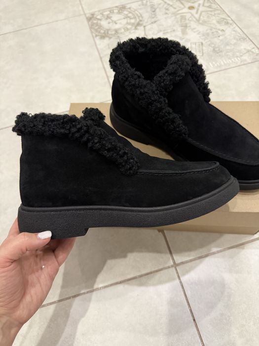 Лоферы  в стиле LP зимние с мехом тедди