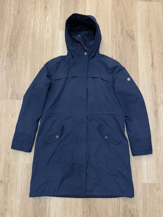 Barbour Seafield Jacket Parka Waterproof Hooded Coat Navy L płaszcz przeciwdeszczowy z kapturem