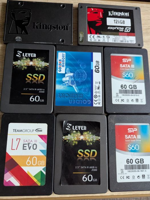SSD накопичувачі 2.5" SATA III • 120GB та 60GB • Усі з Good SMART (Kingston, TeamGroup, SP, Leven)
