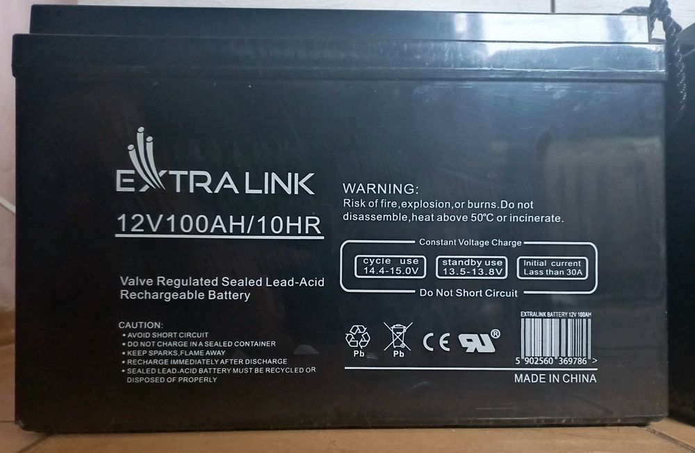 Гелевий акумулятор для інвертору  12V  100 Ah