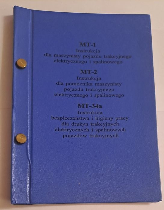 MT-1 MT-2 MT-34 Instrukcje dla maszynisty / pomocnika / BHP drużyn