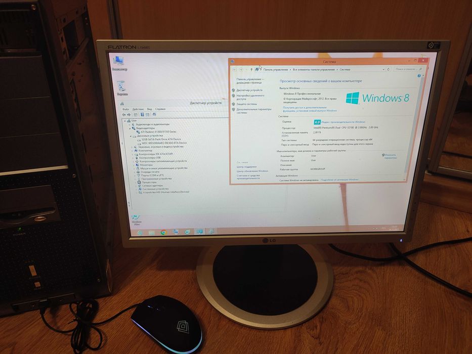 Комп'ютер + монітор 19,  pentium e2180, 4ram/32ssd/320hdd для навчання