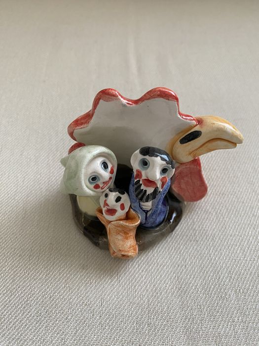 Mini-presépio arte popular-em argila vitrificada - Conceição Sapateiro