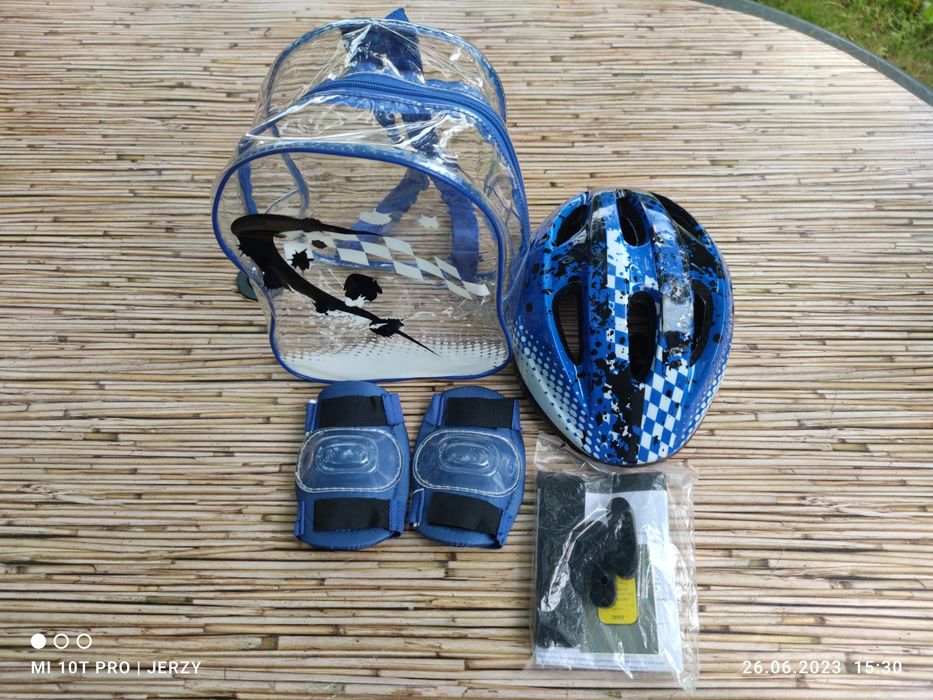 KASK DZIECIĘCY 48-52 cm+dodatki,nowe