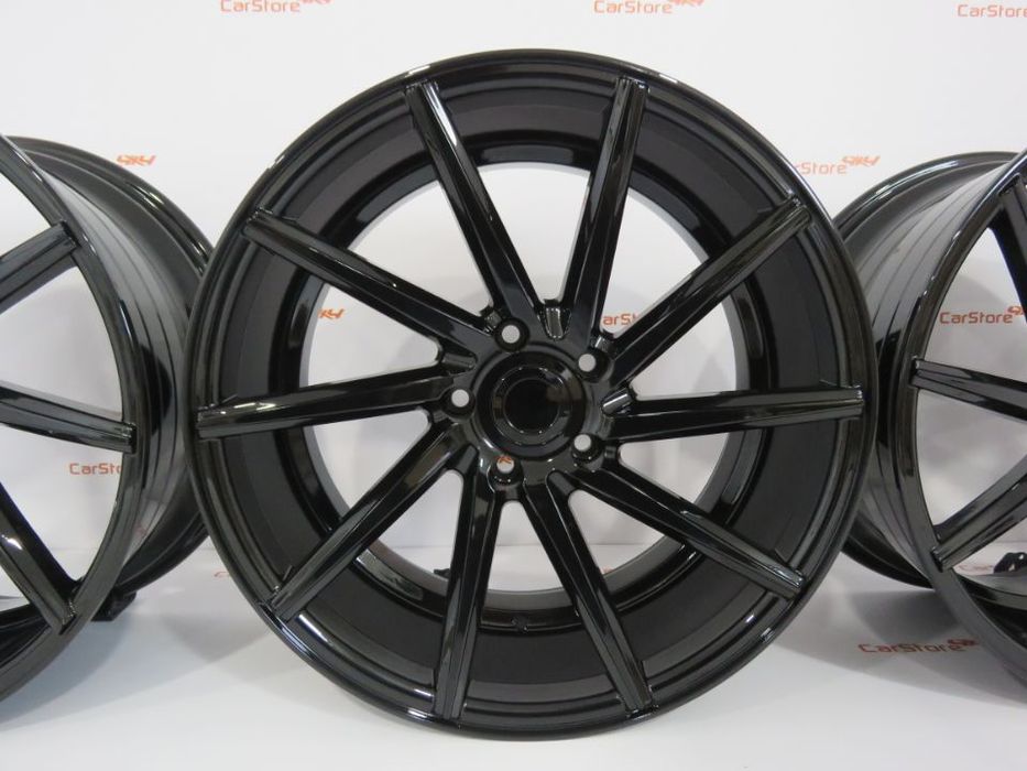 Jantes Look Vossen Cvt 20 x 8.5 et33 + 10 et 40 5x120 Preto Brilhante
