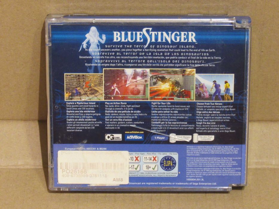 Jogo Sega Dreamcast Blue Stinger completo