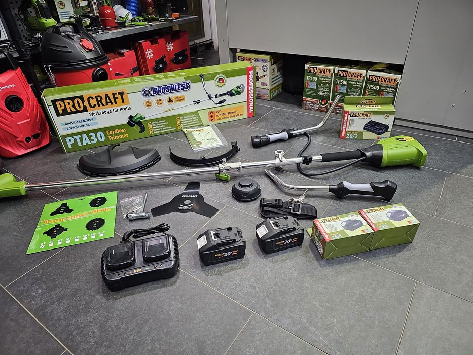 Коса Триммер аккумуляторный ProCraft PTA30 Бесщеточный +Нож +Леска