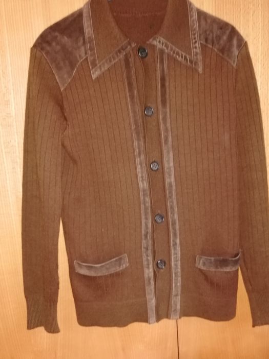 Casaco  em malha / pele  para  homem T L