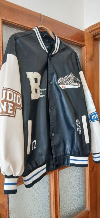 Мужская куртка бомбер L экокожа i