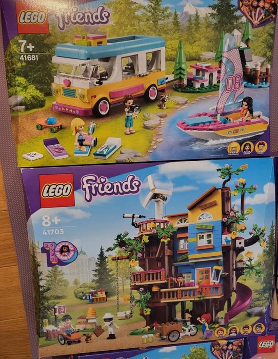 Wielki ZESTAW Lego FRIENDS domek kamperna drzewie