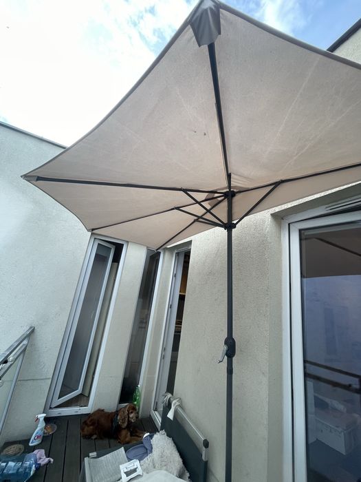 Parasol balkonowy IKEA +podstawa   granitowa | Stan bardzo dobry