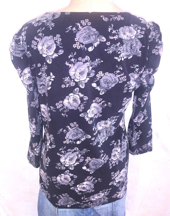 Bawełniana bluzka w róże rozm 44/46 Kappahl