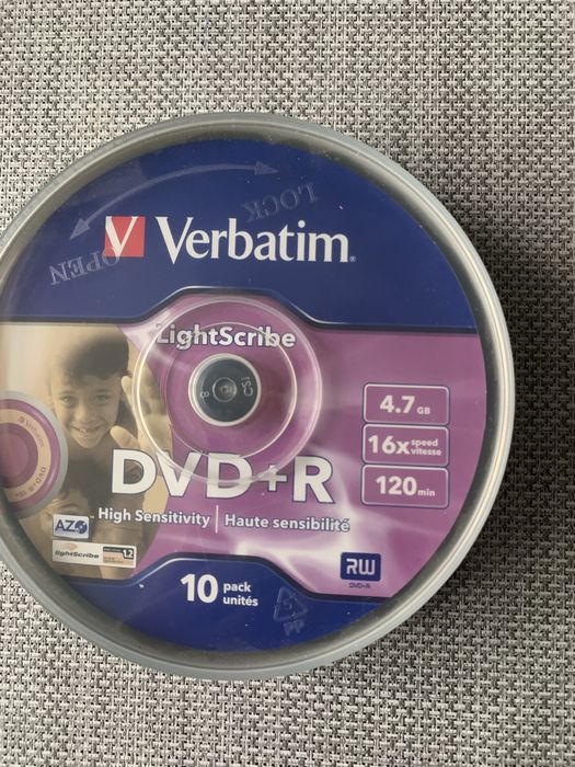 Tytuł: Verbatim DVD+R LightScribe 4.7 GB 16x 10 szt. nowe, zafoliowane