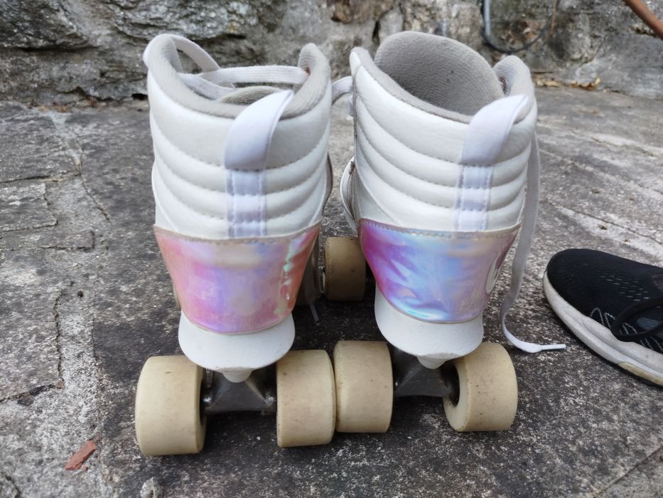 Patins brancos da oxelo-n.35