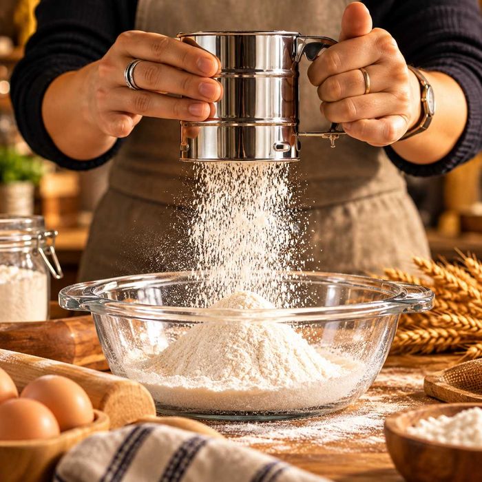Sitko przesiewacz do mąki 250g stal nierdzewna do pieczenia