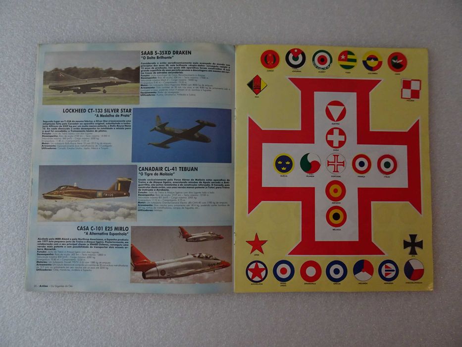Caderneta de cromos completa - Aviões os Gigantes do Céu
