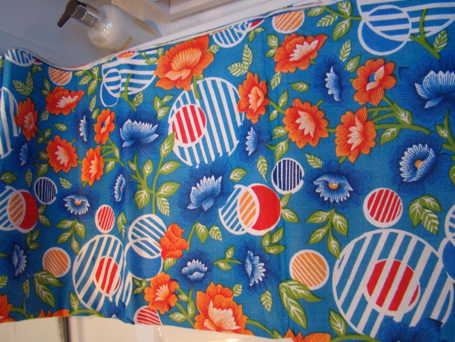 Отрез ткани хлопок Индия из 70-х годов размер 600 х 120 см